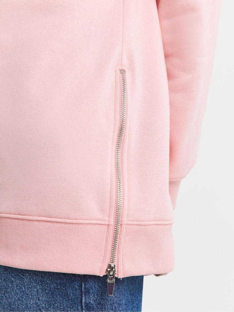 JD Williams Pink Side Zip Longline Sweater - Image 4 of 4