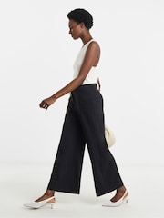 JD Williams Black Magisculpt Wide Leg Trousers - Image 1 of 4
