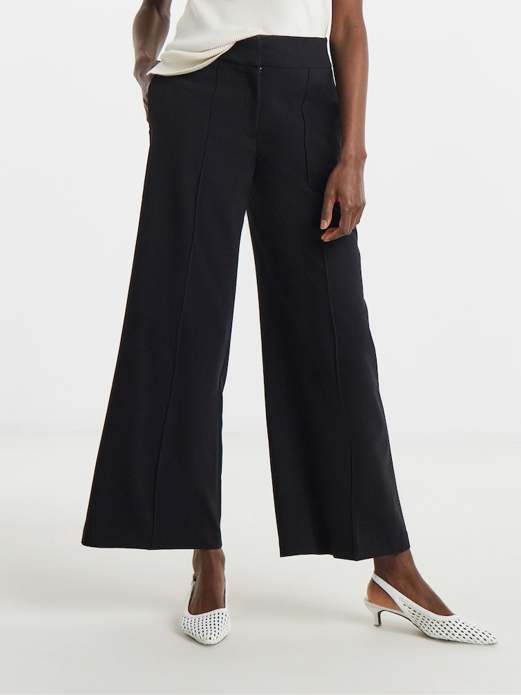 JD Williams Black Magisculpt Wide Leg Trousers - Image 2 of 4