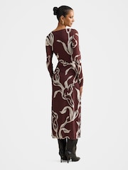 Forever New Brown Ally Petite Long Sleeves Midi Dress - Image 2 of 4