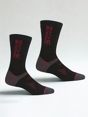 Regatta Black Wool Hiker Socks 2 Pack - Image 1 of 1