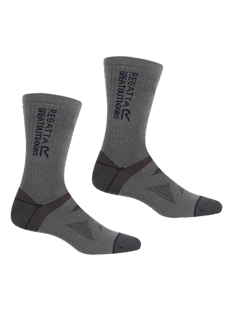 Regatta Grey Wool Hiker Sock 2 Pair - Image 1 of 1