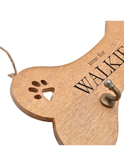 Widdop Brown Paw Prints Mango Wood Dog Lead Holder - Image 3 of 3