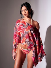 Animal - Poncho transparente con estampado de remolinos de South Beach para la playa. - Imagen 5 de 6