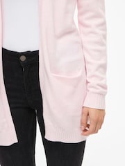 VILA Pink Long Sleeve Lightweight Knit Cardigan - Image 3 of 6