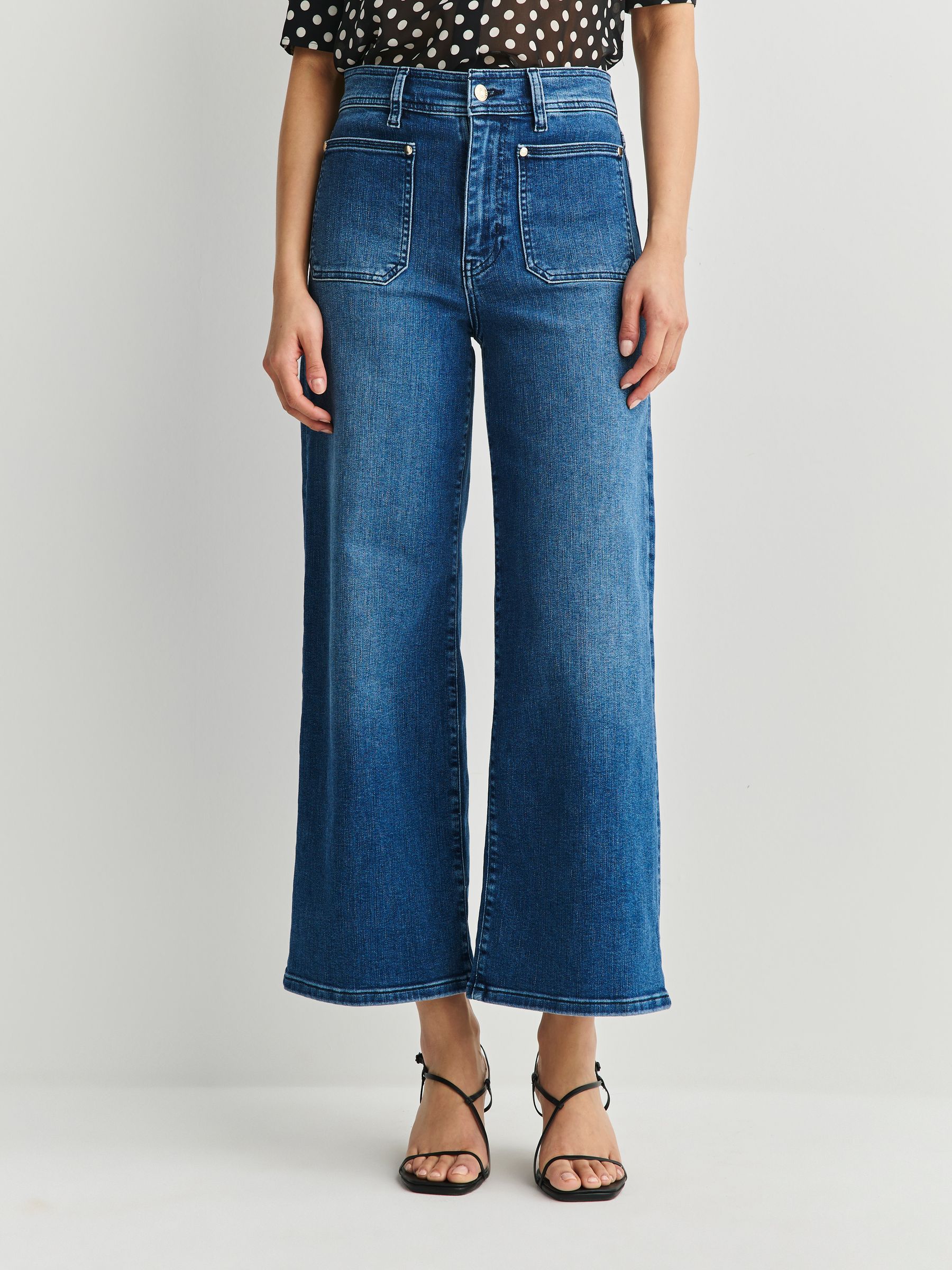 Buy FRAME Archive Acve The Slim Palazzo Crop Harbor Pocket 31