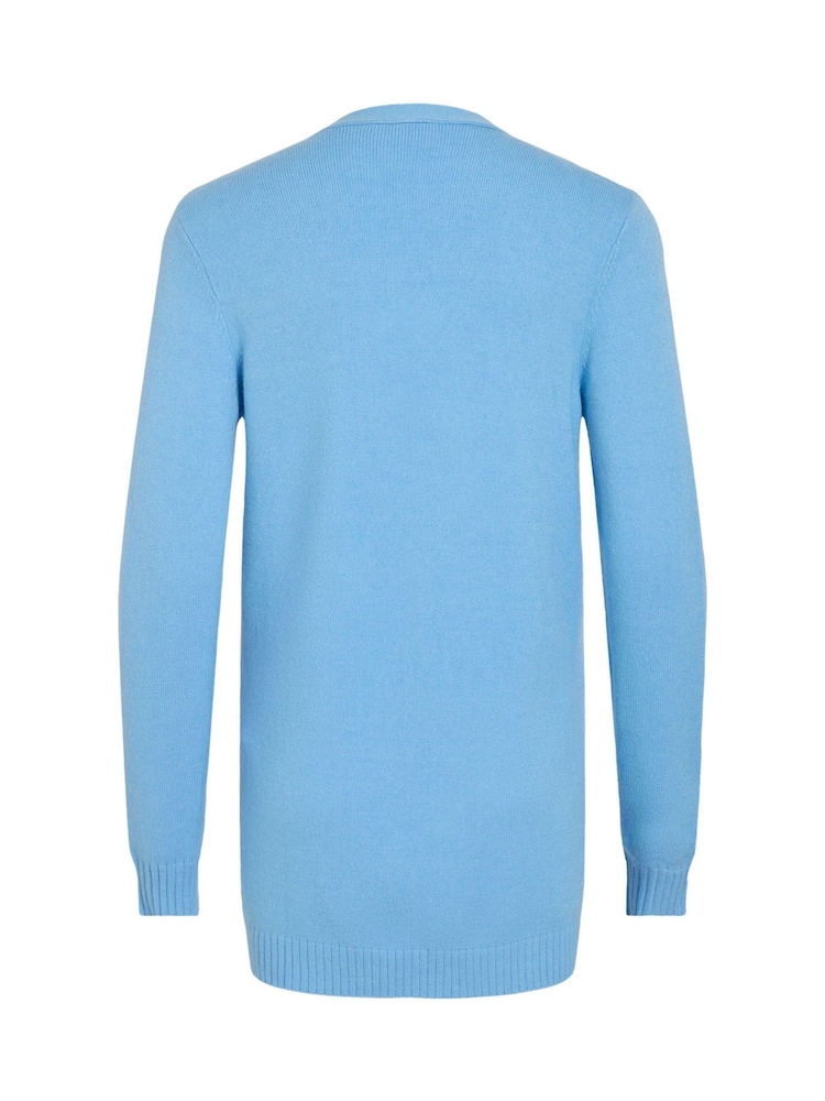 VILA Sky Blue Long Sleeve Lightweight Knit Cardigan - Image 5 of 5
