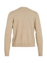 VILA Natural Long Sleeve Cropped Lightweight Cardigan - Image 6 of 6
