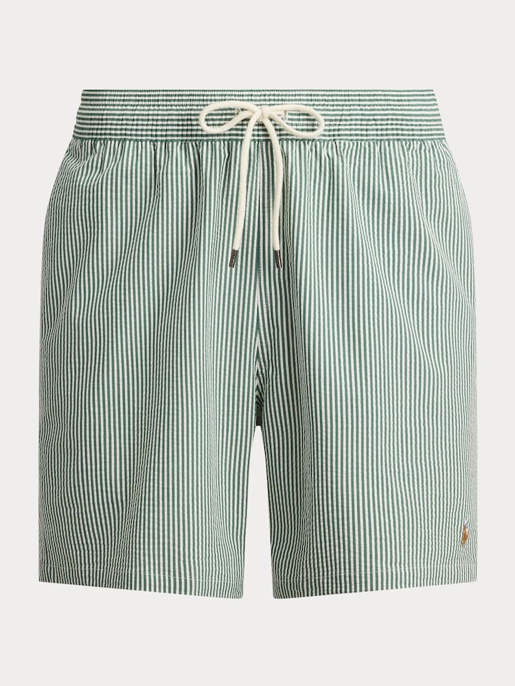 Polo Ralph Lauren Green Traveller Seersucker Swim Shorts - Image 6 of 6
