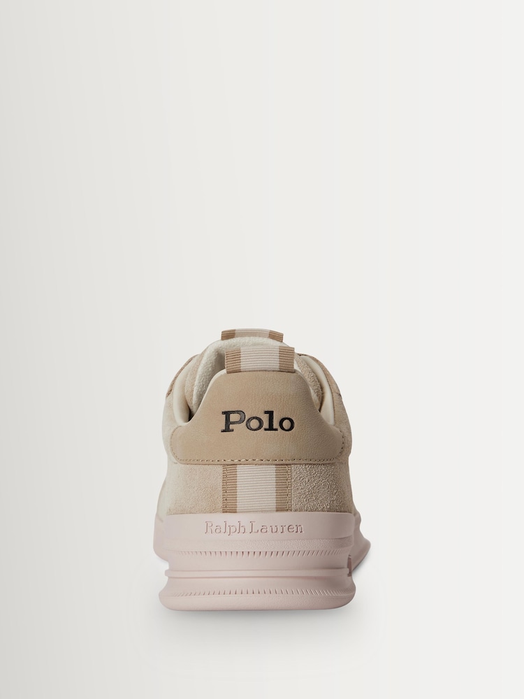 Polo Ralph Lauren Nude Heritage Court Trainers - Image 2 of 4