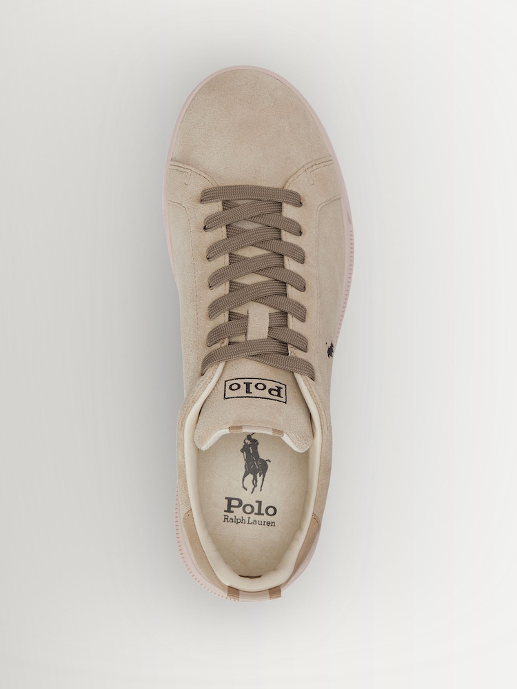 Polo Ralph Lauren Nude Heritage Court Trainers - Image 4 of 4