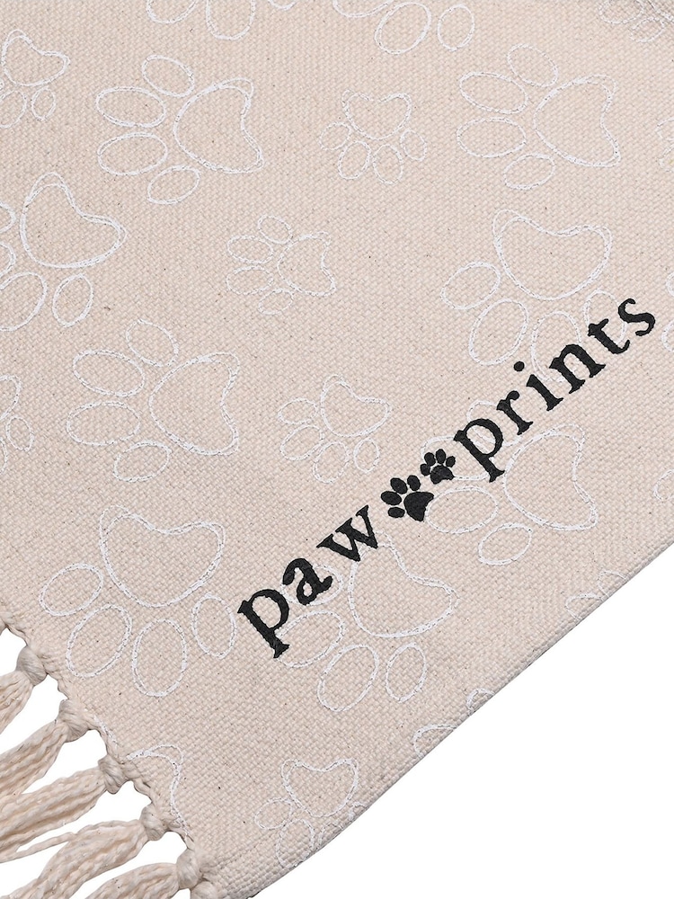 Widdop Natural Paw Print Pet Blanket - Image 2 of 2