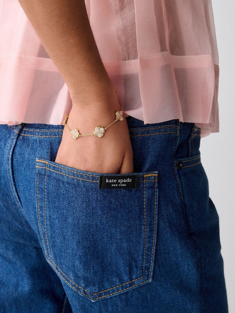 Kate Spade Gold Tone Pave Scatter Bracelet - Image 1 of 3