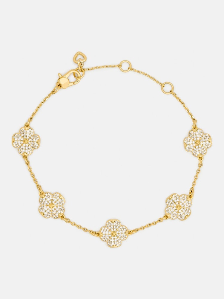 Kate Spade Gold Tone Pave Scatter Bracelet - Image 2 of 3
