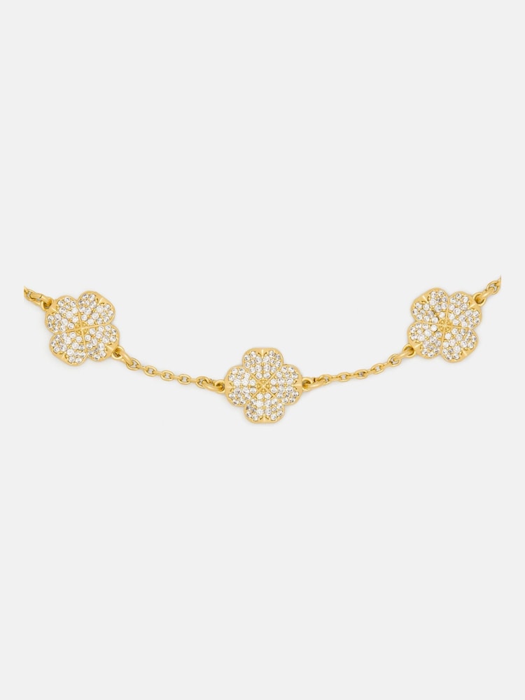 Kate Spade Gold Tone Pave Scatter Bracelet - Image 3 of 3