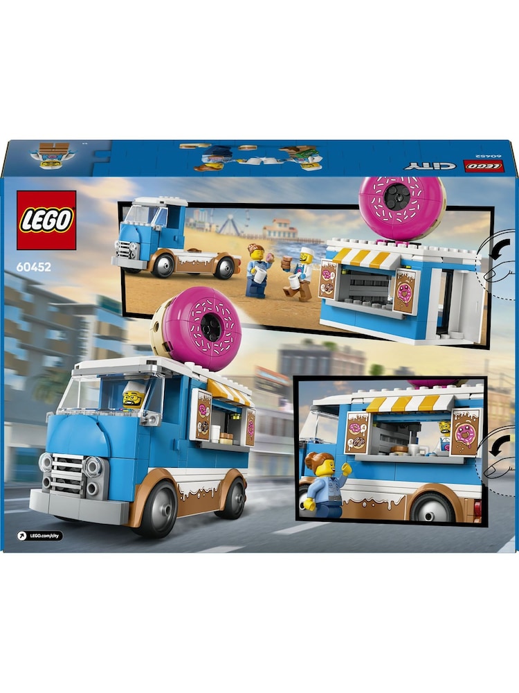 LEGO City Doughnut Truck Toy, Set with 2 Minifigures 60452 - Image 8 of 8