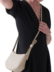 Kate Spade Cream Loop Pebbled Leather Cross-Body Bag - Image 1 of 6
