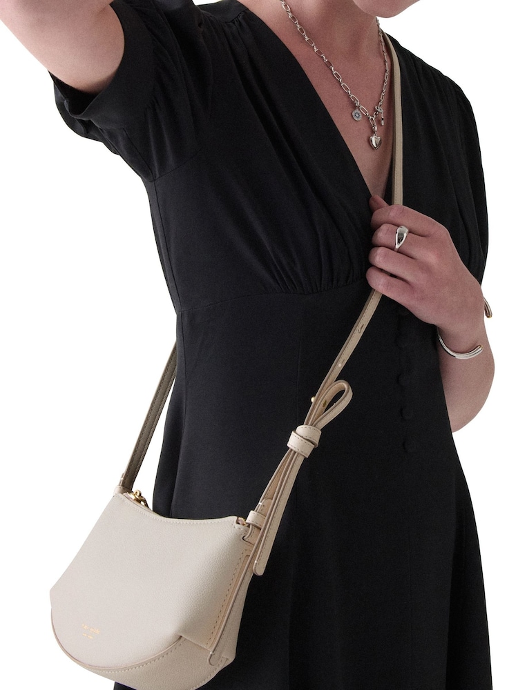 Kate Spade Cream Loop Pebbled Leather Cross-Body Bag - Image 1 of 6