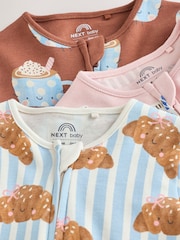 Blue Brunch - Pijamale Baby cu fermoar dublu, pachet de 3 (0luni -3ani) - Imaginea 7 din 8
