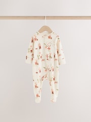 Pink/Green Bunny Wrap Baby Sleepsuits 3 Pack (0mths-3yrs) - Image 4 of 9