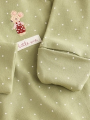 Pink/Green Bunny Wrap Baby Sleepsuits 3 Pack (0mths-3yrs) - Image 8 of 9