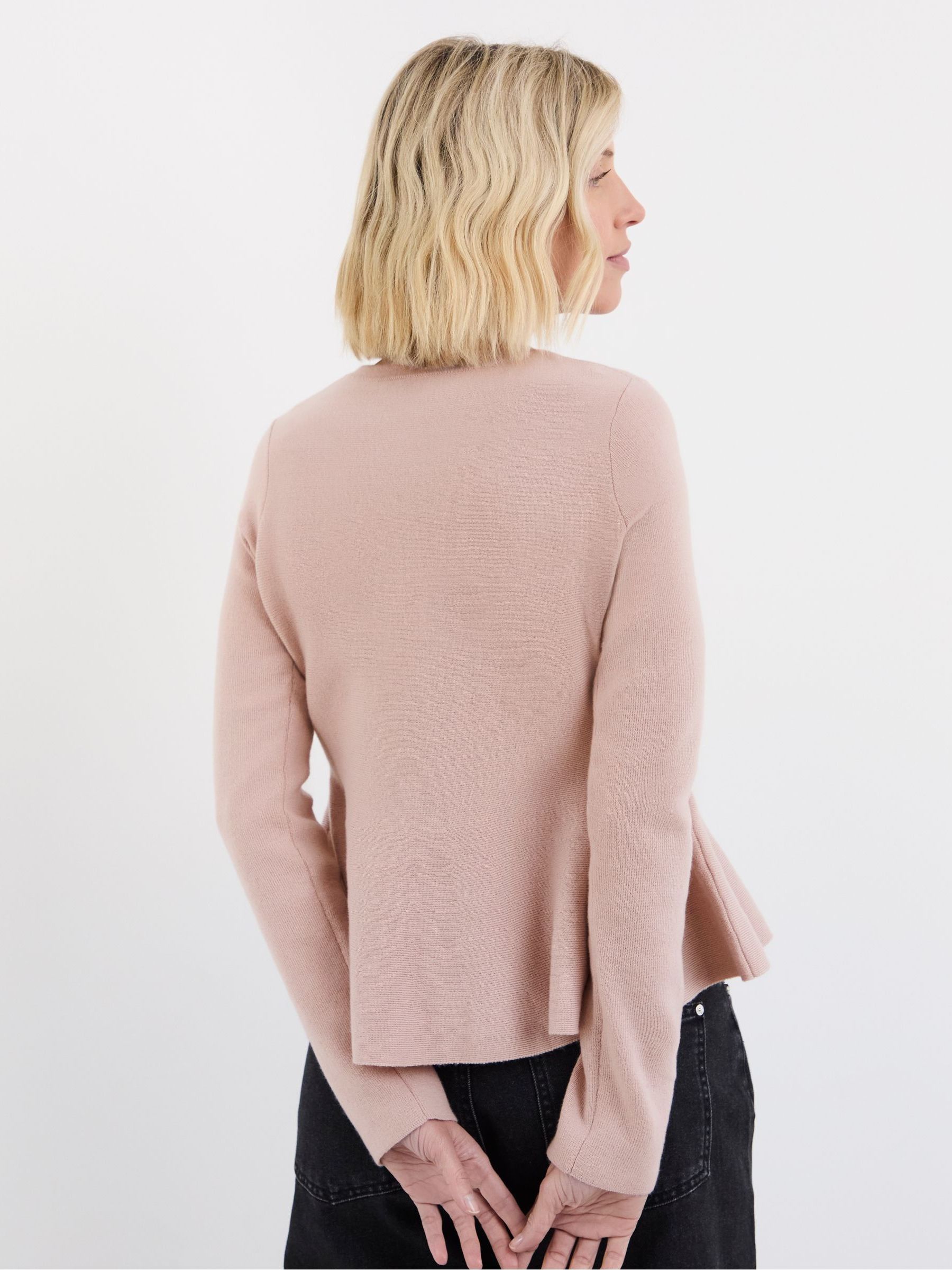 Buy JD Williams Pink Square Neck Peplum Cardigan from Next Israel