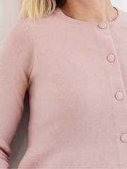 JD Williams Pink Square Neck Peplum Cardigan - Image 4 of 4