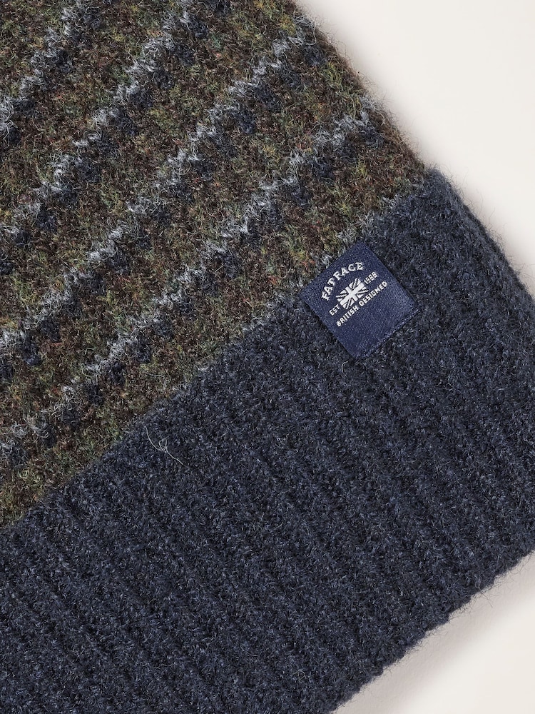 FatFace Leo Navy Stripe Beanie - Image 3 of 3 FatFace Leo Navy Stripe Beanie - Image 3 of 3