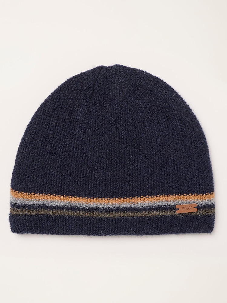 FatFace Luca Navy Waffle Beanie - Image 1 of 3 FatFace Luca Navy Waffle Beanie - Image 1 of 3
