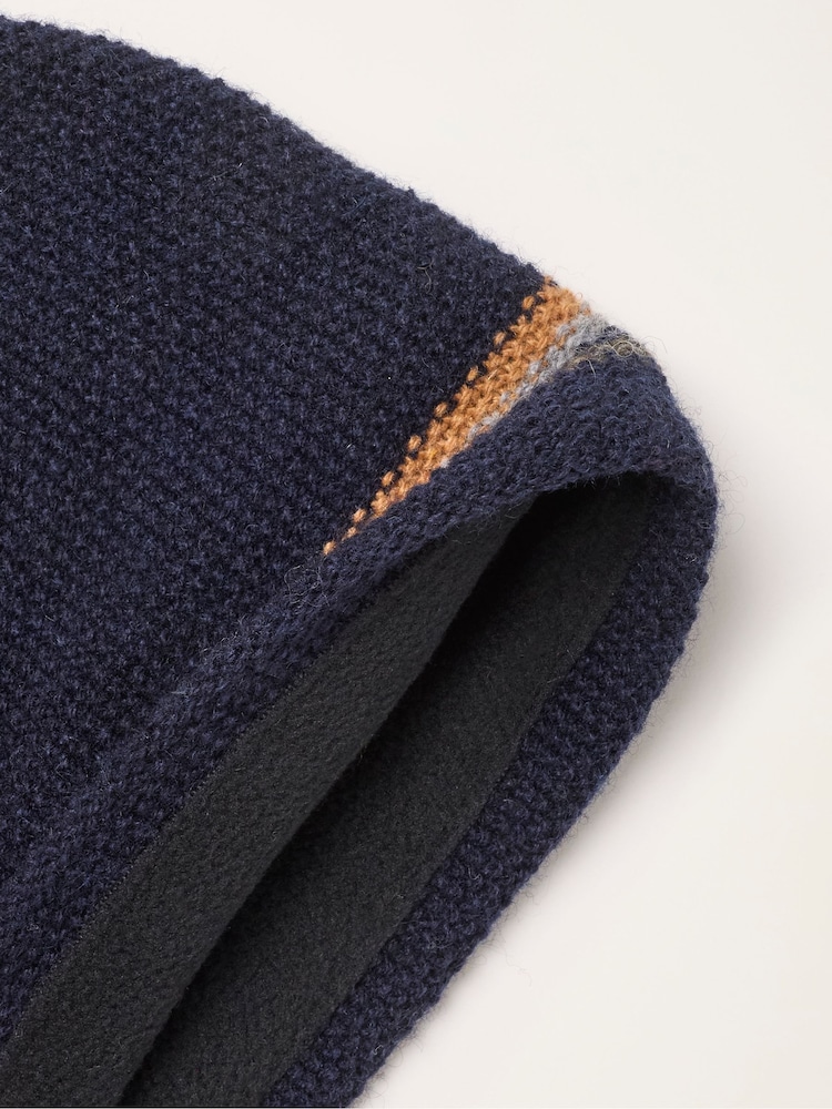 FatFace Luca Navy Waffle Beanie - Image 3 of 3 FatFace Luca Navy Waffle Beanie - Image 3 of 3