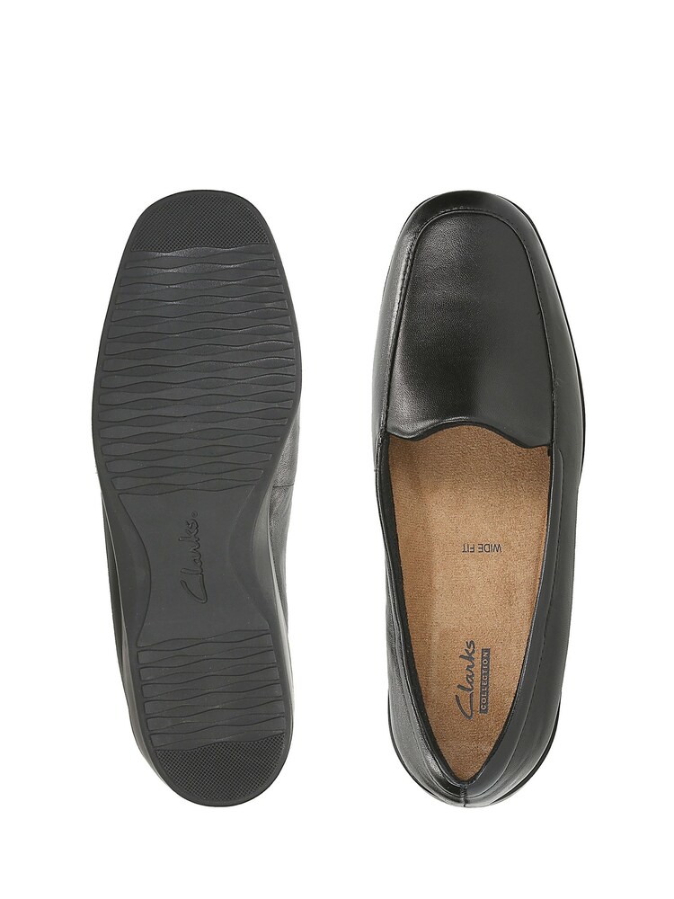 Clarks Black Georgia Leather Shoes - Image 7 of 7
