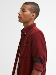 Barbour® Burgundy Red Ramsey Tailored Cord Shirt - Image 4 of 5