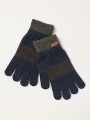 FatFace Navy Leo Gloves - Image 1 of 3
