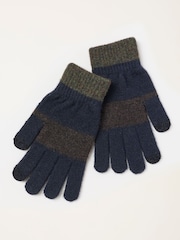 FatFace Navy Leo Gloves - Image 2 of 3