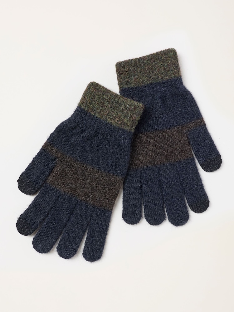 FatFace Navy Leo Gloves - Image 2 of 3 FatFace Navy Leo Gloves - Image 2 of 3
