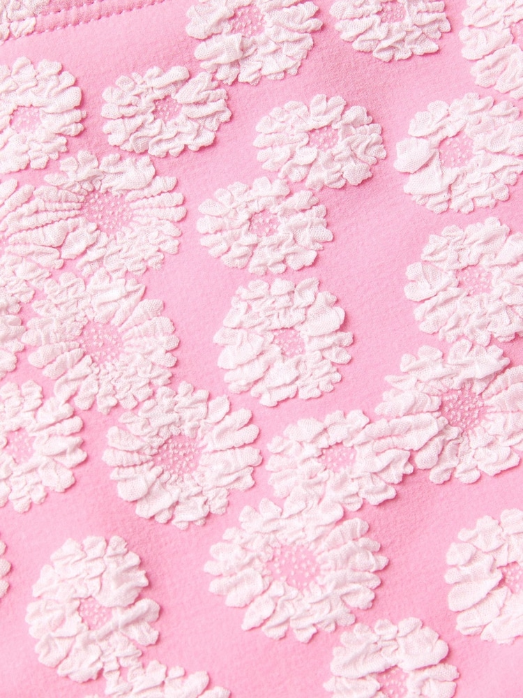 Monsoon Pink Floral Jacquard Cut-Out Swimsuit - Image 3 of 3