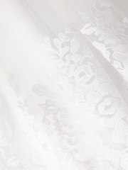 Monsoon White Communion Puff Sleeve Floral Hem Dress - Image 4 of 4