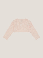 Monsoon Pink Baby Emilia Lace Scallop Cardigan - Image 2 of 3