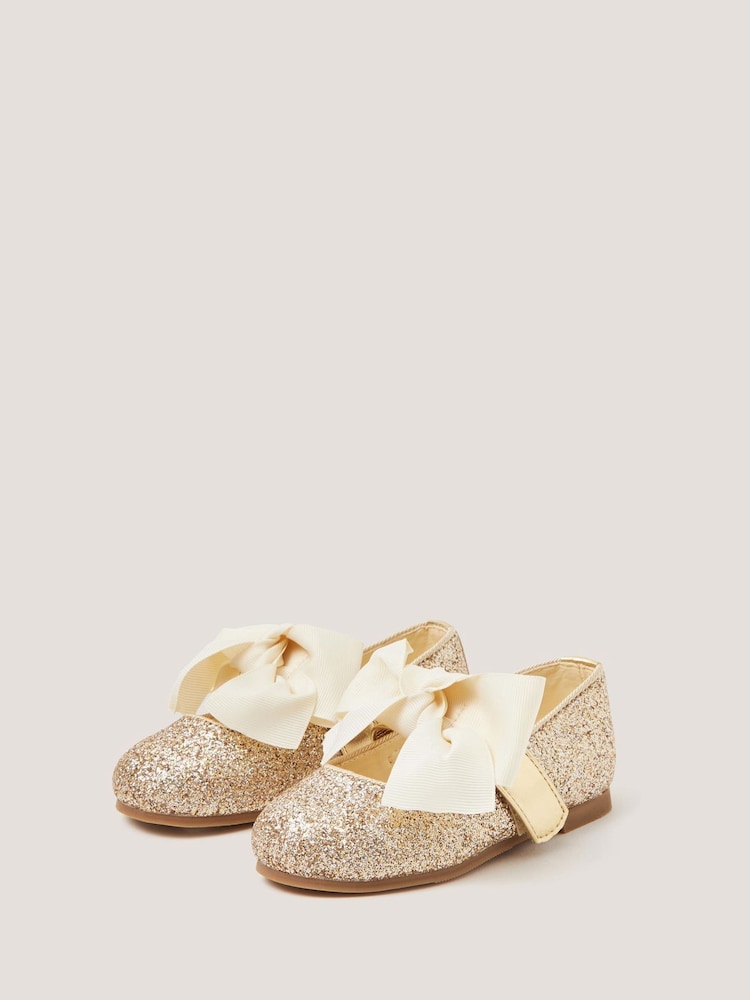 Monsoon Glitter Bow Mary Jane Ballet Flats - 3의 이미지 2