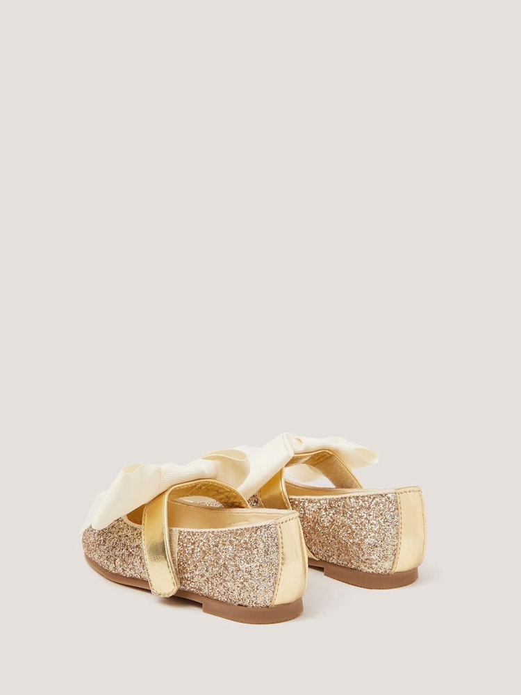 Monsoon Glitter Bow Mary Jane Ballet Flats - 3의 이미지 3