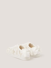 Monsoon White Floral Embroidered Trainers - Image 2 of 2