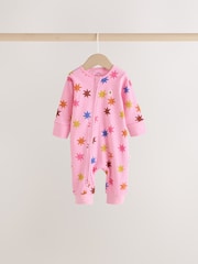 Bright Star Two Way Zip Baby Sleepsuits 3 Pack (0mths-3yrs) - Image 2 of 9