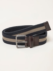 FatFace Black Stripe Webbing Belt - Image 1 of 3