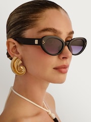 Le Specs Black Tootsie Sunglasses - Image 4 of 5