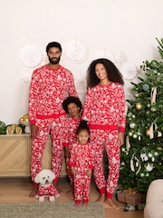 Red All Over Print Christmas Matching Family Pyjamas (9mths-16yrs) - Image 5 of 9