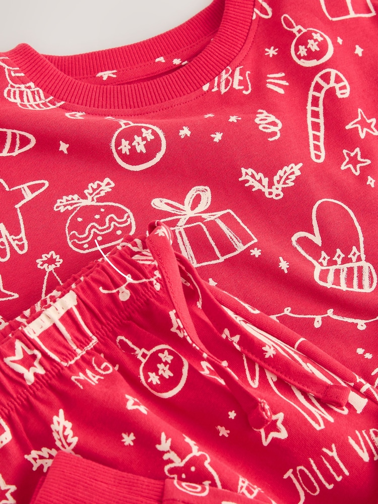 Red All Over Print Christmas Matching Family Pyjamas (9mths-16yrs) - Image 9 of 9
