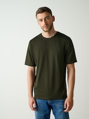 White/Olive/Green/Stone/Purple/Yellow Regular Fit Essential Cotton T-Shirts 6 Pack - Image 12 of 17