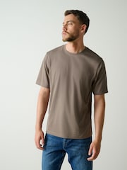 White/Olive/Green/Stone/Purple/Yellow Regular Fit Essential Cotton T-Shirts 6 Pack - Image 13 of 17