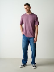 White/Olive/Green/Stone/Purple/Yellow Regular Fit Essential Cotton T-Shirts 6 Pack - Image 15 of 17