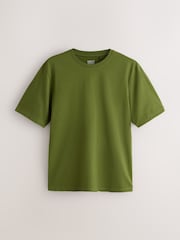 White/Olive/Green/Stone/Purple/Yellow Regular Fit Essential Cotton T-Shirts 6 Pack - Image 4 of 17